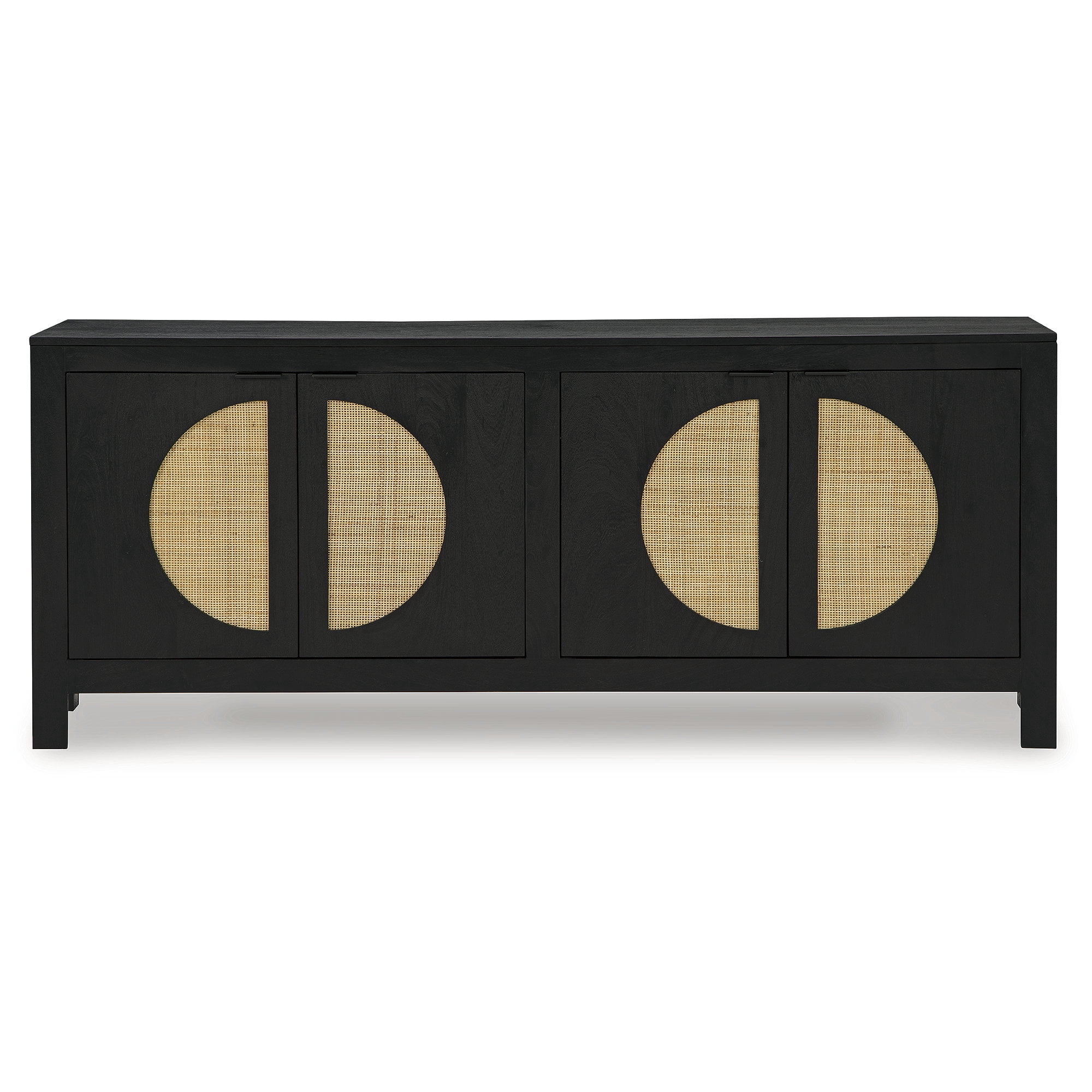 Signature Design by Ashley Cliffiings 4 Door Accent Storage Cabinet with 2 Shelves, Black