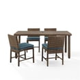 thumbnail image 3 of Crosley Furniture Bradenton 5-Piece Outdoor Wicker / Rattan Dining Set in Navy, 3 of 18
