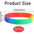 thumbnail image 2 of 30PCS Gay Pride Silicone Wristbands Rainbow Rubber Bracelets Bulk Gifts Pride Stuff Accessories Festival Party Decorations Supplies for Gay and Lesbian Men LGBT Parades Party, 2 of 6