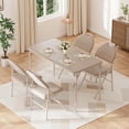 thumbnail image 4 of Rectangle Folding Table, Card Table with Anti-Slip Feet Caps, Scratch & Stain Resistant, Collapsible Legs Portable for Indoor Outdoor Dining Office, 4 of 12