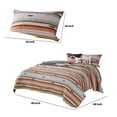 thumbnail image 6 of Benjara Reversible 2 Piece Twin Size Quilt Set with Stripes Pattern- Multicolor, 6 of 6