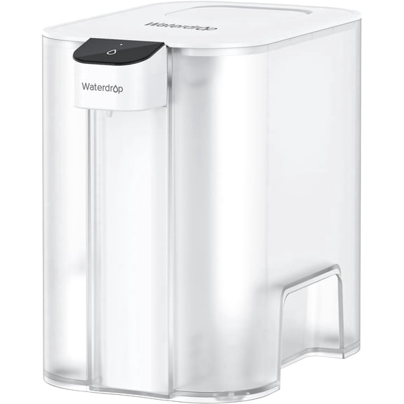 Waterdrop ED04W-L Mega Electric Water Filter Dispenser, Large 27-Cup, 200-Gallon Rechargeable Instant System, NSF/ANSI 42&53&401&372, Reduce PFOA/PFOS, Lead, Chlorine, Does not Lower TDS, White