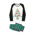 thumbnail image 3 of Family Matching Christmas Pajamas, Cartoon Dinosaur Print Long Sleeved Tops+Plaid Pattern Trousers Sleepwear, 3 of 10