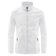 thumbnail image 3 of BADHUB Men's Quick Dry Outdoor Jacket Big and Tall Ice Silk UPF 50+ Sun Protection Long Sleeve Zipper Athletic Fishing Hiking Hoodies Shirts M-5XL White, 3 of 4