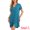 Lake Blue, variant on DARING DIVA Women's Short Sleeve Button Down Nightshirt XS Purple
