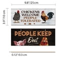 thumbnail image 3 of WIRESTER (2 Pack) Rectangle Wooden Hanging Sign Plaque with Rope For Decorative Room Door Wall Home House Office - Chickens Welcome People Tolerated, People Keep Out, 3 of 6