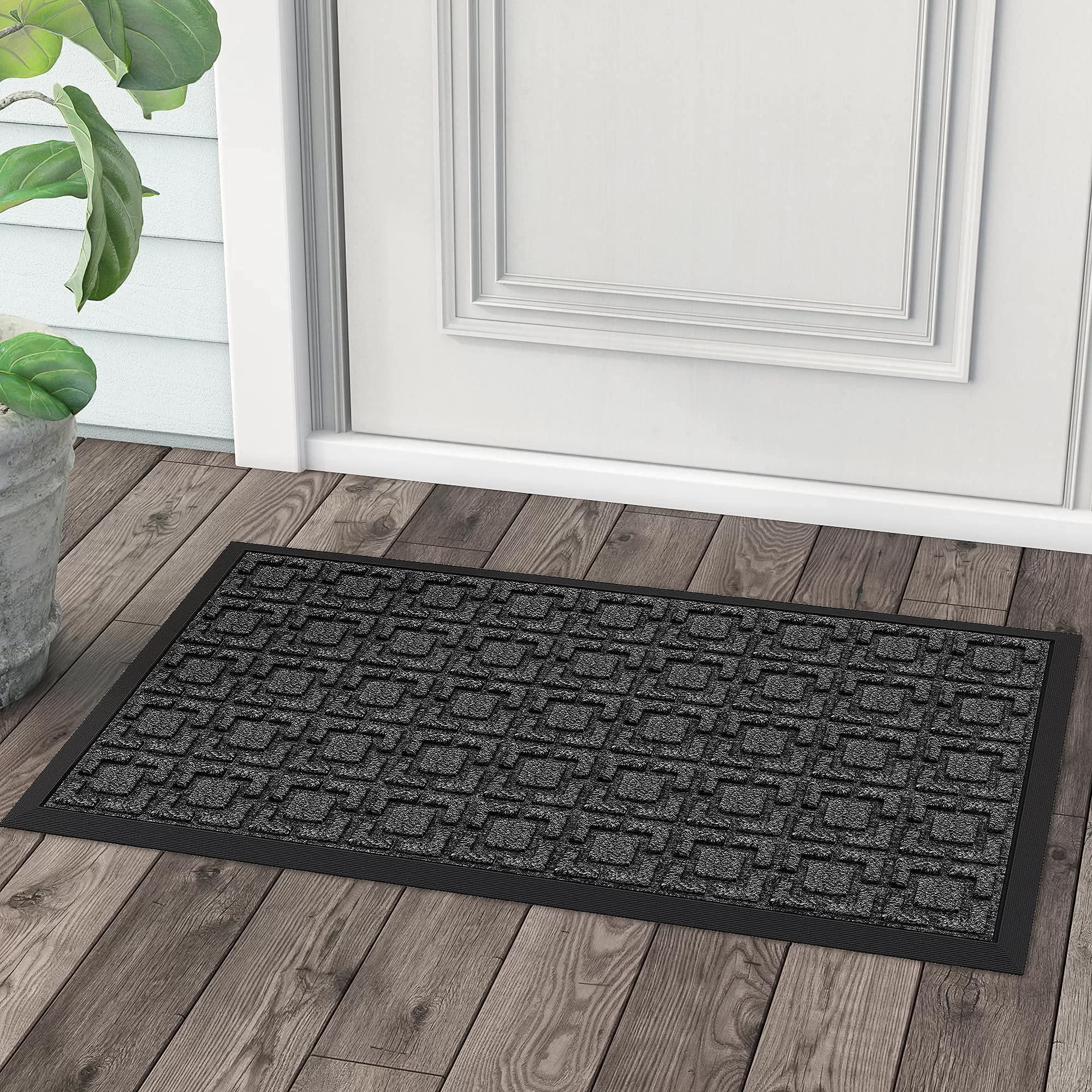 1 LuxUrux Welcome Mats Outdoor coco coir Doormat, with Heavy-Duty PVc  Backing - Natural - Perfect colorSizing for OutdoorI