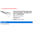 thumbnail image 2 of Pump To Rack Power Steering Pressure Line Hose Assembly - Compatible with 1998 - 2000 BMW 528i 1999, 2 of 2
