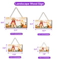 thumbnail image 5 of Happy Thanksgiving Goldendoodle with Turkey Pumpkins Autumn Vibes Landscape Wood Sign Doodle Dog Lover Gifts Idea Hanging Wall Home Decor - 12018, 5 of 5