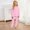 Hot Pink, variant on Laipiong Girls 2 Piece Pajama Sets Cute Printed Long Sleeve Crewneck Tops and Elastic Waist Pants Outfits Comfortable Loose Sleepwear Outfits