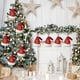 thumbnail image 5 of Adornos personalizados de 26 letras para árbol de Navidad | Decoración colgante de alfabeto DIY | Colgantes festivos con letras rojas y sombrero de Papá Noel | Decoraciones navideñas ligeras y, 5 of 6