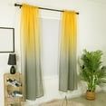 thumbnail image 6 of Fairnull 2Pcs Gradient Color Polyester Sheer Curtain Window Bedroom Drape Home Decor, 6 of 9