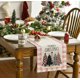 thumbnail image 2 of Camino de mesa navideño con diseño de búfalo a cuadros, acuarela, ideal para fiestas de invierno, cocina, comedor, decoración de interiores y exteriores., 2 of 5