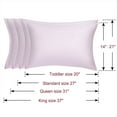 thumbnail image 6 of PiccoCasa 2 Pcs Satin Pillowcase Zippered Silky Sateen, Lavender Gray King, 6 of 7