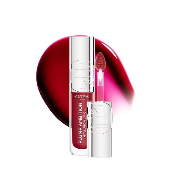 L’Oreal Paris Plump Ambition Tinted Lip Oil, Plumping Lip Gloss, Gentle Tingling, Non Sticky, Hydrating and Moisturizing, Infused with Hyaluronic Acid, WORTH IT, 5 ml