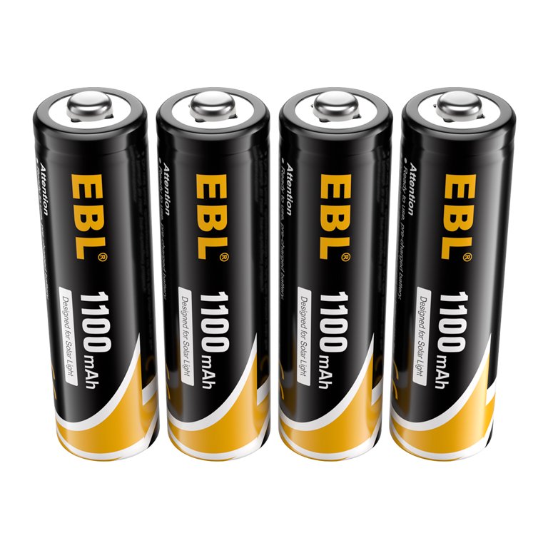 PKCELL 8x AA Ni-MH Rechargeable Batteries 1200mAh 1.2V Button Top For Solar Lights