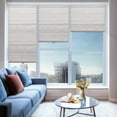 thumbnail image 2 of Keego Cordless Roman Shades Fabric Roman Shades for Window Light Filtering Elegant Blinds for Room Custom Size(Natural, 56"W x 56"H), 2 of 8