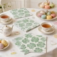 thumbnail image 4 of AURIGATE Easter Paper Napkins 4.92in, 20-Count Disposable Spring Holiday Napkins with Bunny, Clover & Bee Patterns, Easter Party Supplies for Table Decor, Brunch & Dessert Table, 4 of 6