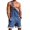 Blue, variant on Male Denim Bib Overall Knee-Length Jean Jumpsuit