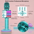 thumbnail image 6 of BONAOK Wireless Karaoke Microphone, Portable Handheld Karaoke Machine with LED Lights, Bluetooth Microphone Speaker Singing Birthday Gift for Kids Adults(Light Blue), 6 of 7