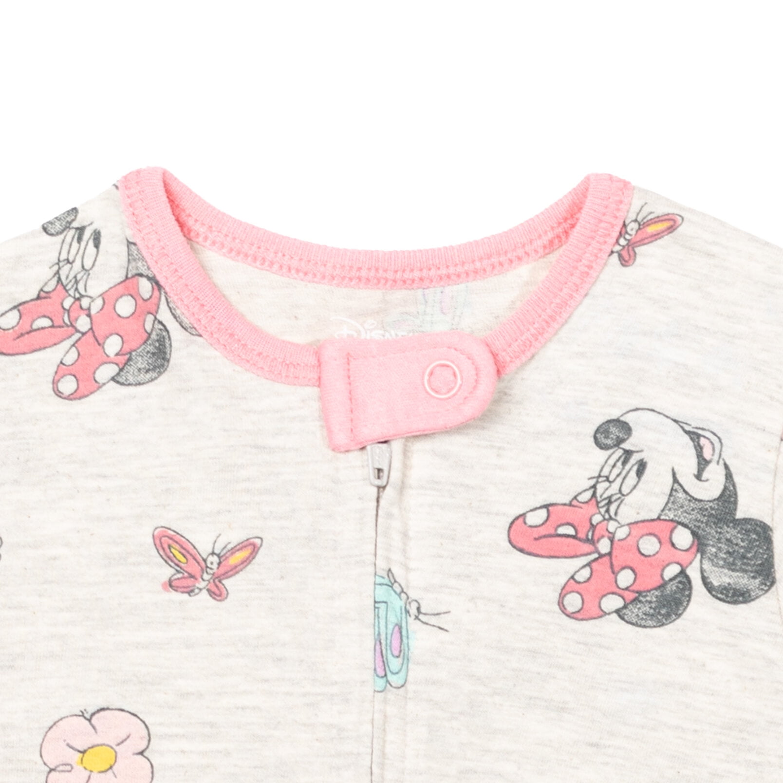 Disney Minnie Mouse Baby Girls' 2-Pack Footed Sleep N' Play Coveralls Minnie Pink Oatmeal
