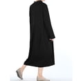 thumbnail image 2 of Mordenmiss Women's Autumn Turtleneck Long Baggy Dress with Pockets Black M, 2 of 4