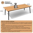thumbnail image 4 of Crestlive Products 95" Patio Outdoor Dining Table for 8-10, Sturdy Aluminum Frame Wood-Grain Top with Umbrella Hole, Brown, 4 of 7