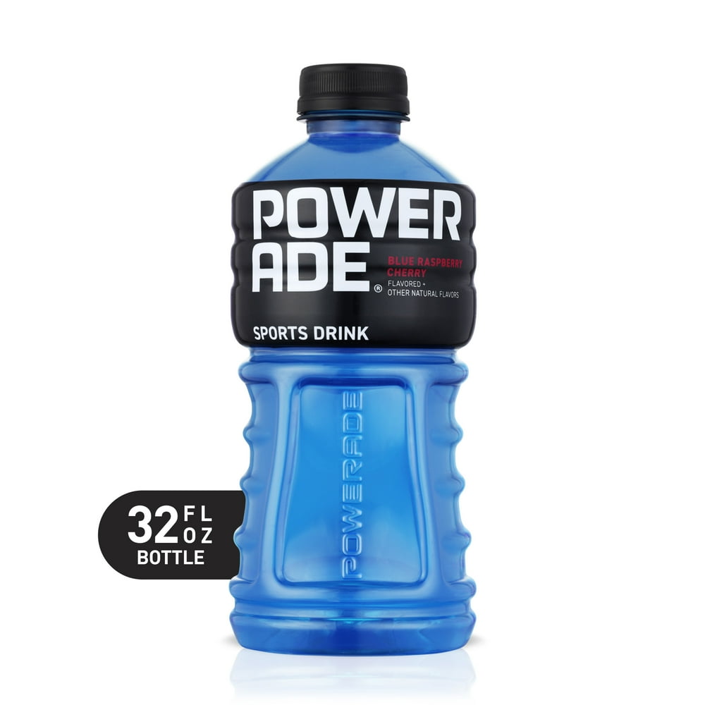 POWERADE Blue Raspberry Cherry, ION4 Electrolyte Enhanced Fruit Flavored Sports Drink w