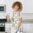 thumbnail image 4 of Yellow Boho Tribal Feathers Pattern Kids Aprons for Girls and Boys,Adjustable Neck Strap Toddler Aprons for Kids Cooking Baking, 4 of 6