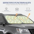 thumbnail image 2 of Lsque Rainbow Rabbit 2 PCS Windshield Sun Shade | CarFoldable Window Covers | Car Accessories Reflect UV for Universal Cars SUV Truck | Small, 2 of 7
