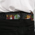 thumbnail image 4 of Nickelodeon Belt, Seatbelt Buckle Belt, TMNT Rocksteady Bebop Poses Bricks Gray Black, 30 to 44 Inches, 4 of 9