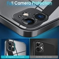 thumbnail image 3 of Crystal Clear Case for iPhone 11, [Not Yellowing] [Camera Protection] [Military Grade Drop Tested] Transparent Shockproof Protective Phone Case Soft Silicone Slim Cover, 6.1 inch, Black, 3 of 16