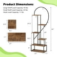 thumbnail image 3 of Gymax 6-Tier Metal Plant Stand w/12 Boards 6 Hanging Hooks Tall Flowerpot Display Rack, 3 of 10