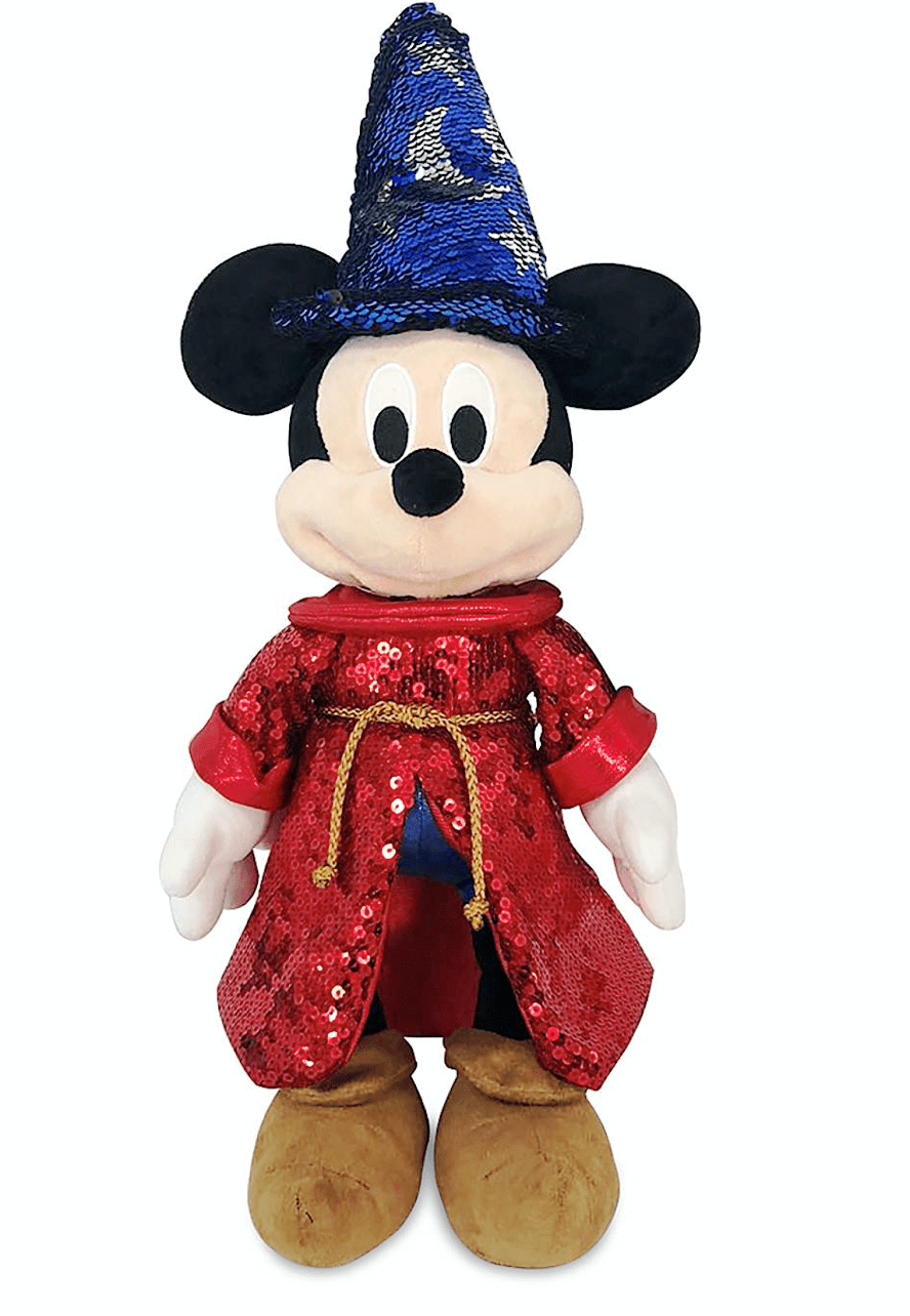 Disney Sorcerer Mickey Mouse Sequined Plush Fantasia 80th Anniversary 15  Plush NWT 