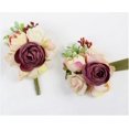 thumbnail image 4 of 2 Piece Faux Flowers Wrist Corsage And Corsage Set, Bridesmaid Wedding Flower Accessories Prom Party Set, 4 of 5