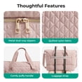 thumbnail image 5 of BAGSMART Large Travel Duffel Bag with Shoe Compartment, Puffer Carry-On Gym Weekender Overnight Bag with Toiletry Purse for Women, Quilted Camel, 5 of 8