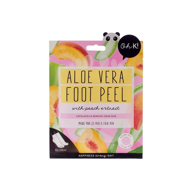 Mascarilla exfoliante para pies Oh K! 1 par de pies suaves para bebés, unisex, con aloe vera