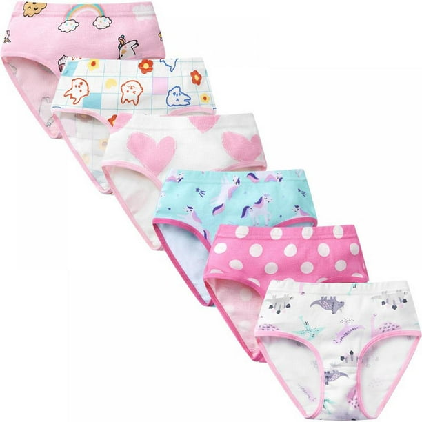 BULLPIANO Baby Soft Cotton Underwear Little Girls'Briefs Toddler Undies