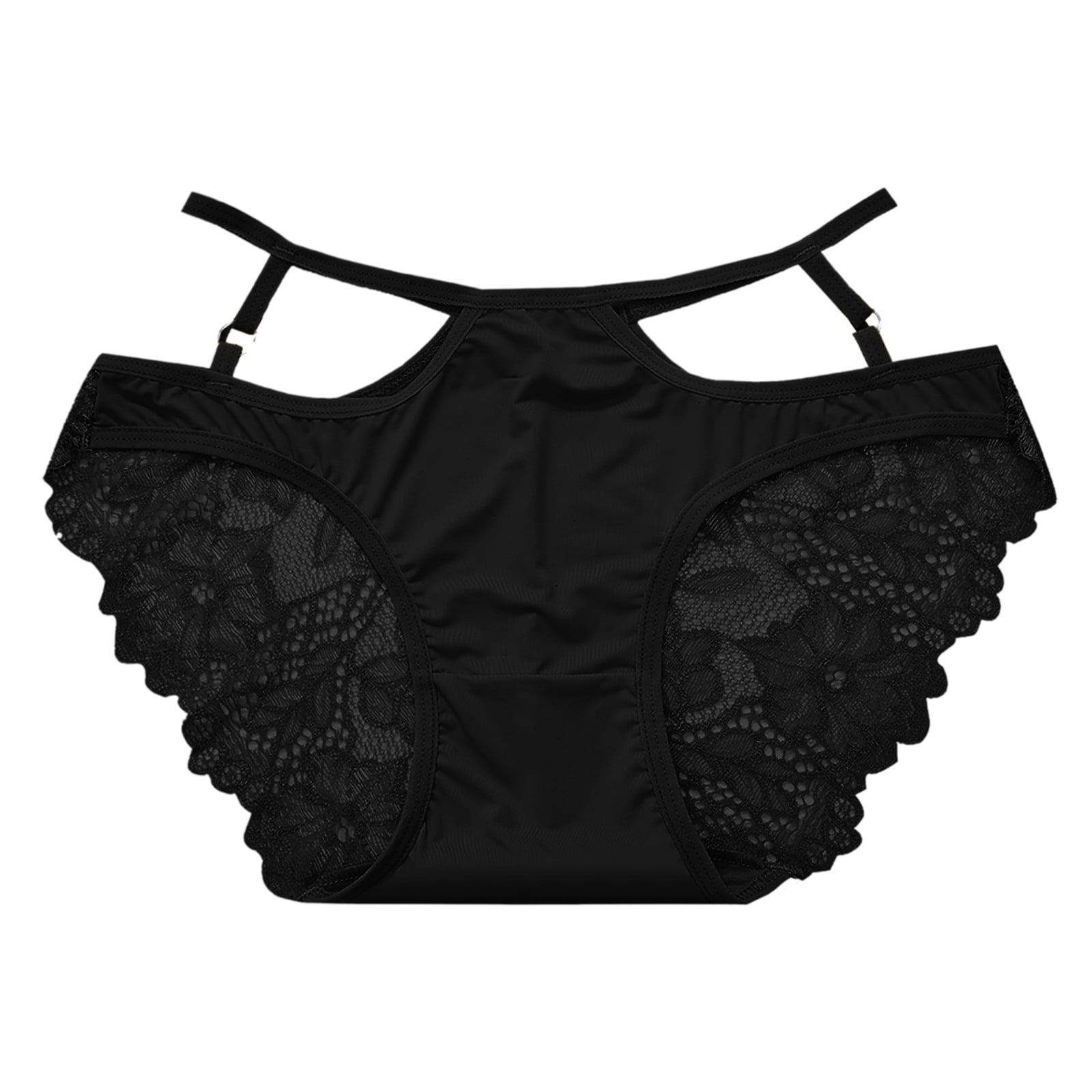 GWAABD High Rise No Trace Underwear Women Low Waist Mesh Briefs Solid