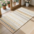 thumbnail image 2 of SONORO KATE 2'x3' Area Rugs for Door Entrance Entryway, Machine Washable Geometric Stripe Non Slip Soft Indoor Area Carpet, Brown, 2 of 7