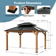 thumbnail image 2 of Modern Shade 11'x13' Wood Gazebo FSC-Certified Cedar Double Galvanized Steel Roof for Garden Backyard, 2 of 9