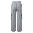 thumbnail image 5 of jiaxiM Girls Parachute Pants Kids Elastic Waist Wide Leg Cargo Pants Y2K Street Baggy Trousers with Pockets, 5 of 9