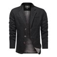 thumbnail image 5 of Traje retro de primavera de color sólido para hombres de negocios jóvenes y de mediana edad, traje holgado, chaqueta informal que combina con todo, 5 of 5