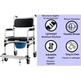 thumbnail image 2 of Commode Portable Multifonctionnelle avec Roue pour, Personnes Handicapées, Grossesse Confortable, Pliable., 2 of 10