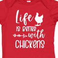 thumbnail image 4 of Inktastic Life is Better with Chickens Boys or Girls Baby Bodysuit, 4 of 5