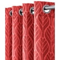 thumbnail image 2 of Pair Hilton Blackout Curtains Thermal Insulated Energy Saving Curtain Panels (Set of 2 Panels)- 108X96 - Red, 2 of 5