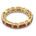 thumbnail image 2 of Diamond-Capitals 5.00 Carat Classy Garnet Gemstone Proposal Eternity Bands for Women Solid 18K Yellow Gold Size 10.5, 2 of 8