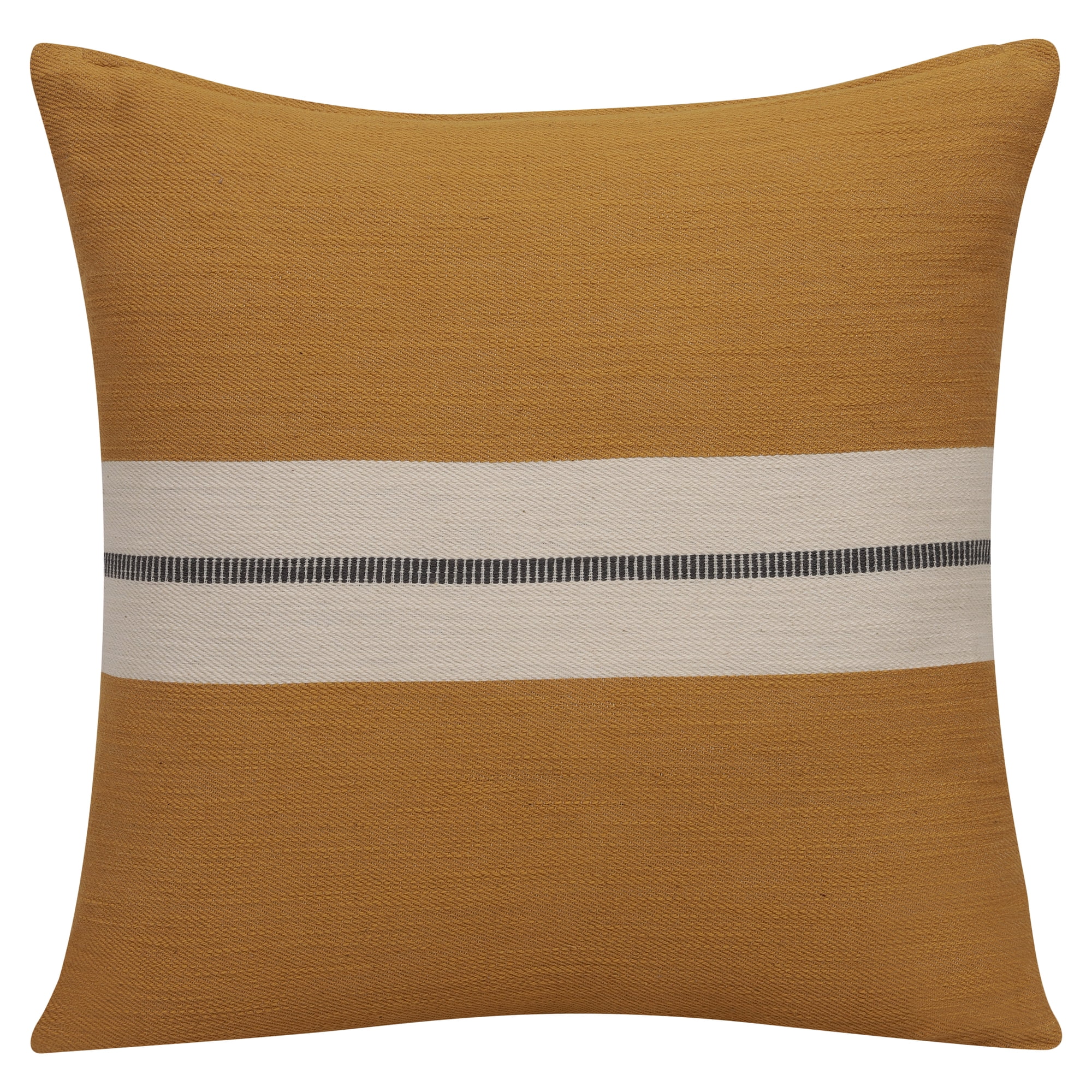 Ox Bay Xander 20" x 20" Yellow Striped Cotton Adult Decorative Throw Pillow Cover