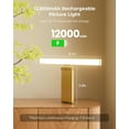 thumbnail image 2 of Rechargeable 12000mAh Picture Light for Wall with Remote, 3 Color Temps, Dimmable, Timer, for Gallery Poster Frame Painting Photo Art Display, 2 of 18