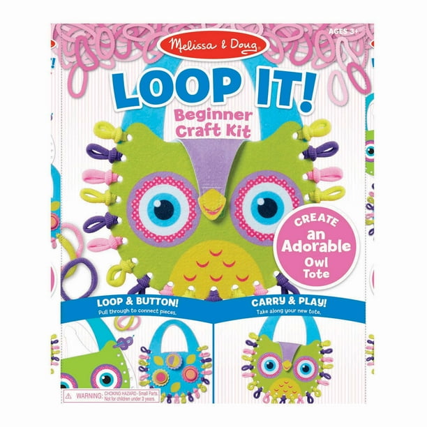 Melissa & Doug Loop It! Owl Tote Beginner Craft Kit Felt OwlShaped